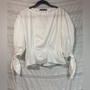 Zara Woman cotton poplin blouse